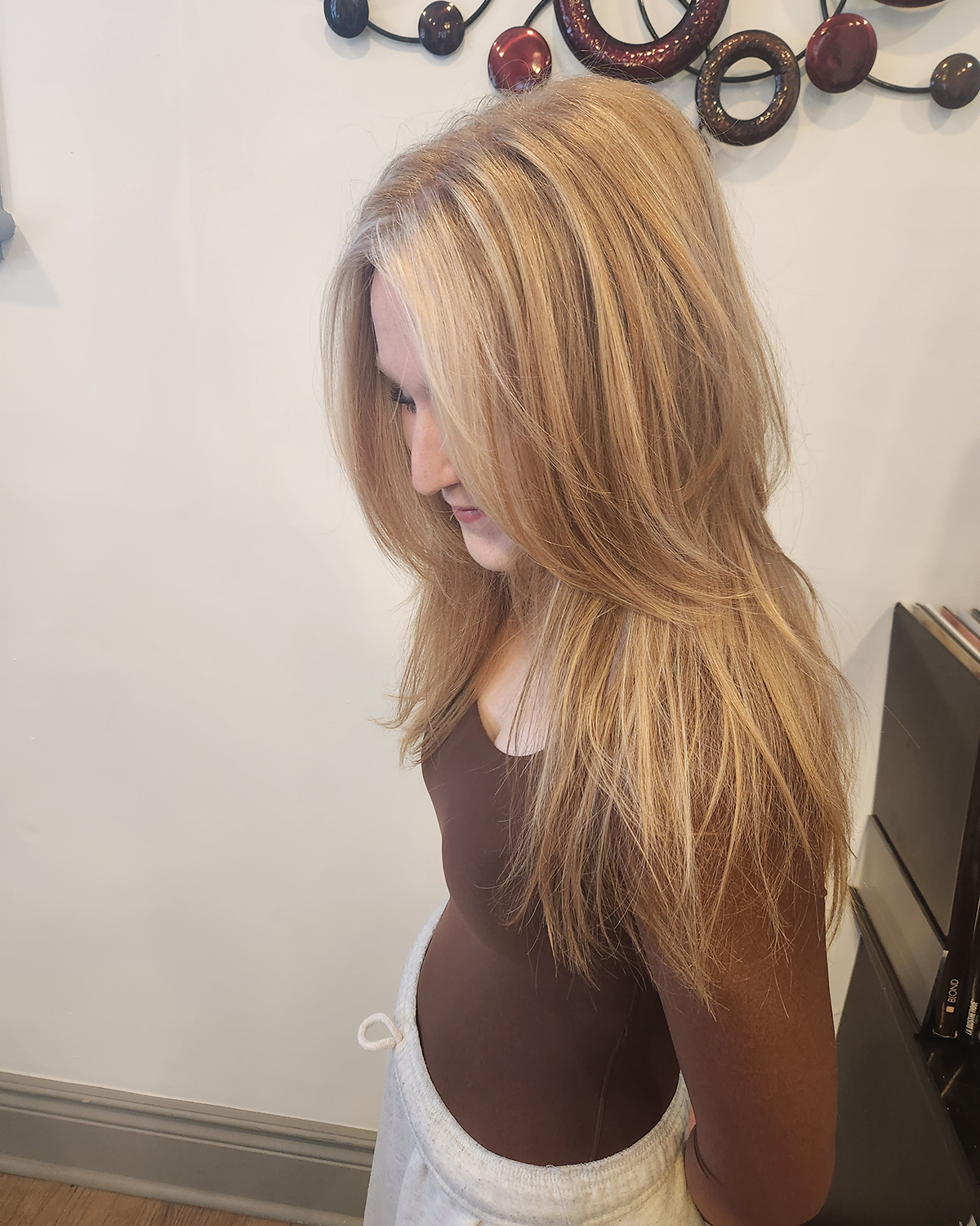 light blonde long hair