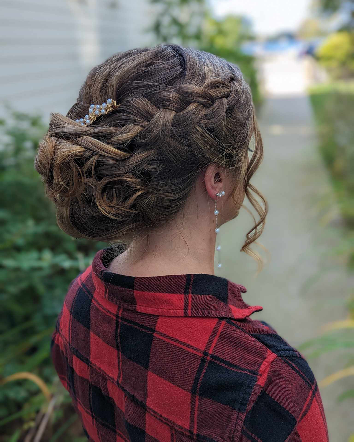 updo for wedding back view